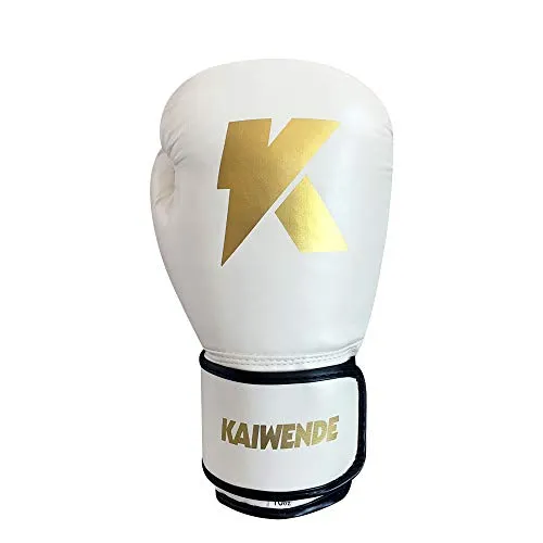 Boxing Gloves (6oz, 8oz, 10oz, 12oz, 14oz, 16oz) Punching Bag Mitts, Muay Thai,UFC MMA Kickboxing Fight Training Gloves by KAIWENDE-BX01 (BJ-White, 12 oz)