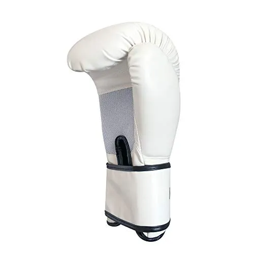 Boxing Gloves (6oz, 8oz, 10oz, 12oz, 14oz, 16oz) Punching Bag Mitts, Muay Thai,UFC MMA Kickboxing Fight Training Gloves by KAIWENDE-BX01 (BJ-White, 12 oz)