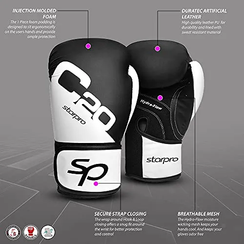 Boxing Gloves, Kickboxing Training Gloves, Use for Muay Thai Style Martial Arts Punching Bag Mitts, Fight Gloves Men & Women