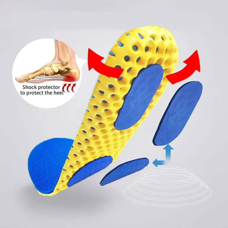 Breathable Memory Foam Insoles - Mesh Sole for Deodorant Cushioning, Ideal for Men and Women