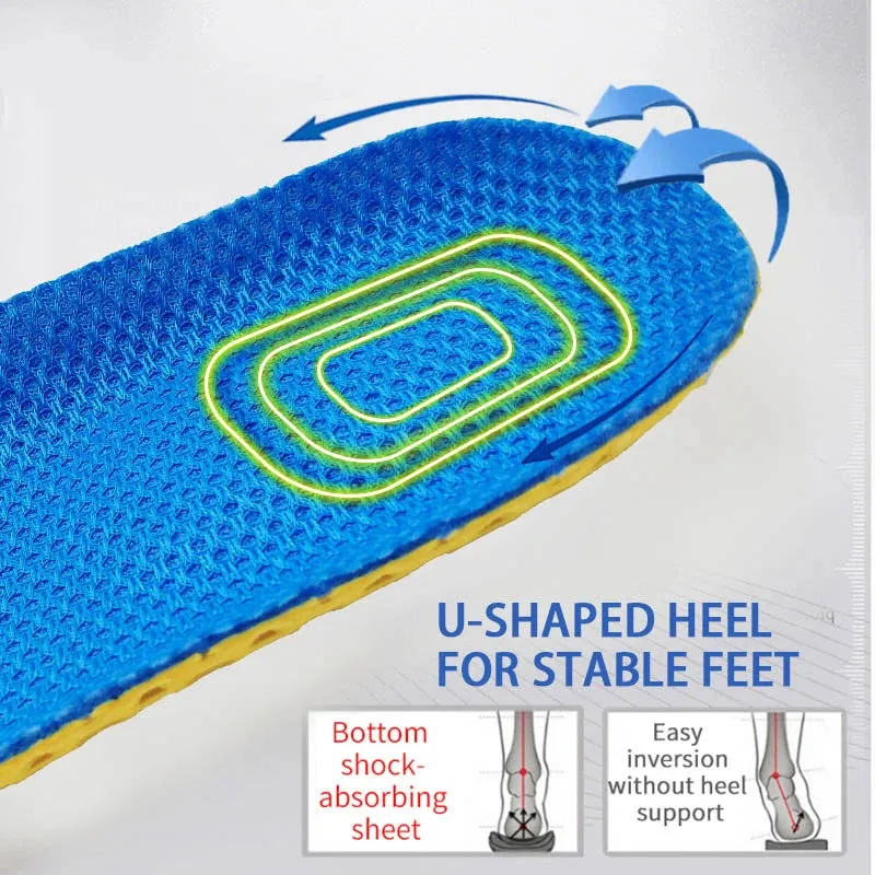 Breathable Memory Foam Insoles - Mesh Sole for Deodorant Cushioning, Ideal for Men and Women