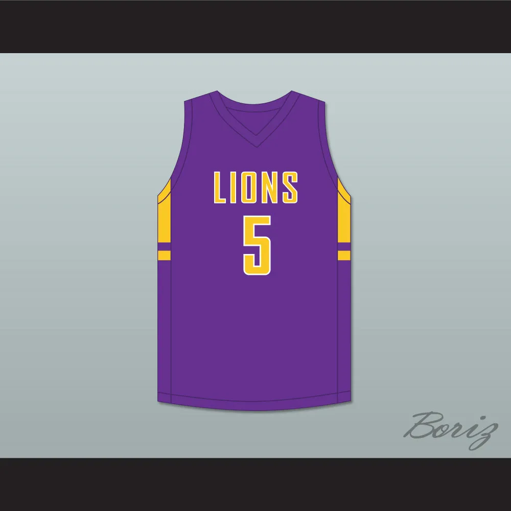 Bryce McGowens 5 Legacy Early College Lions Purple Basketball Jersey 1