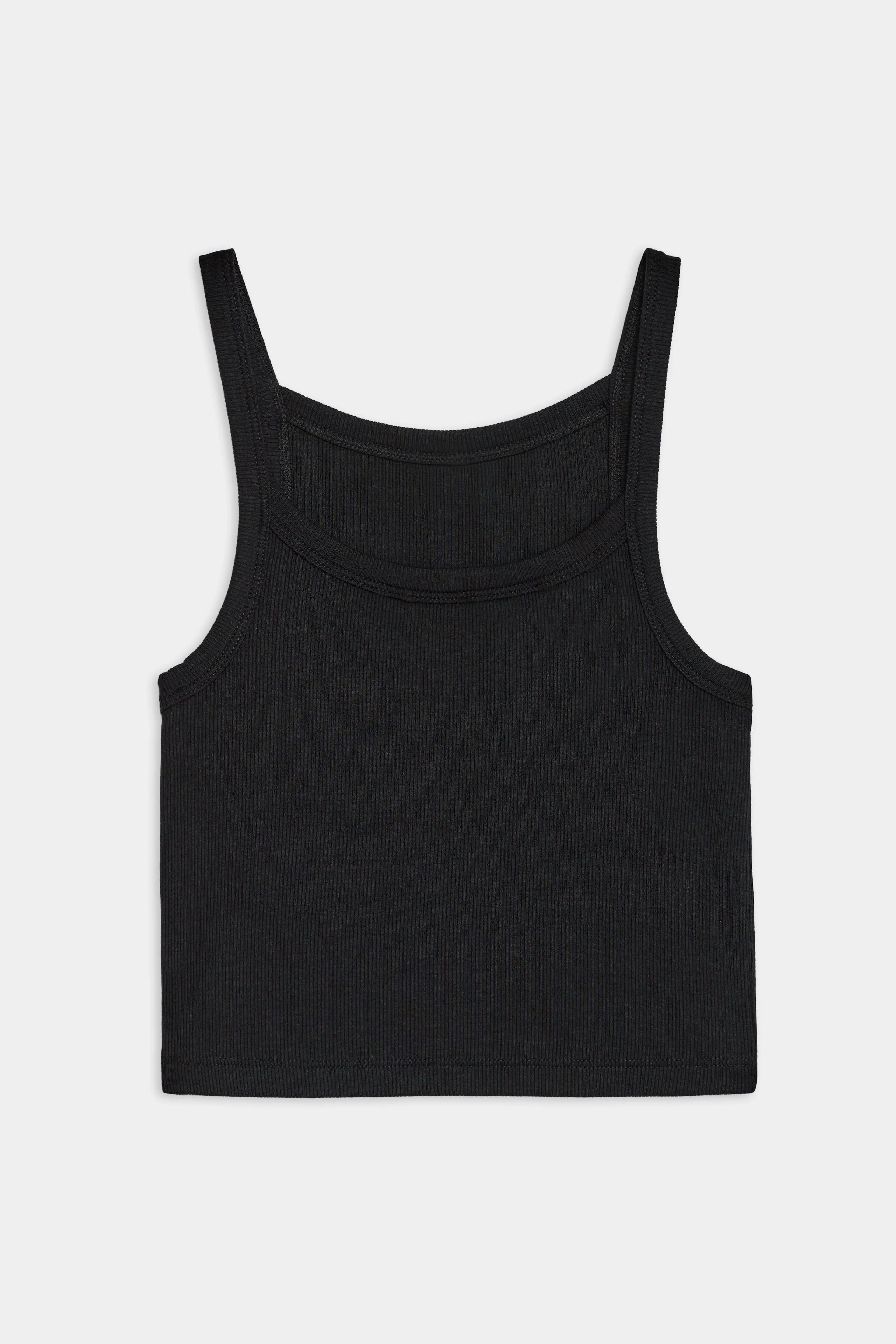 Charlie Rib Crop - Black