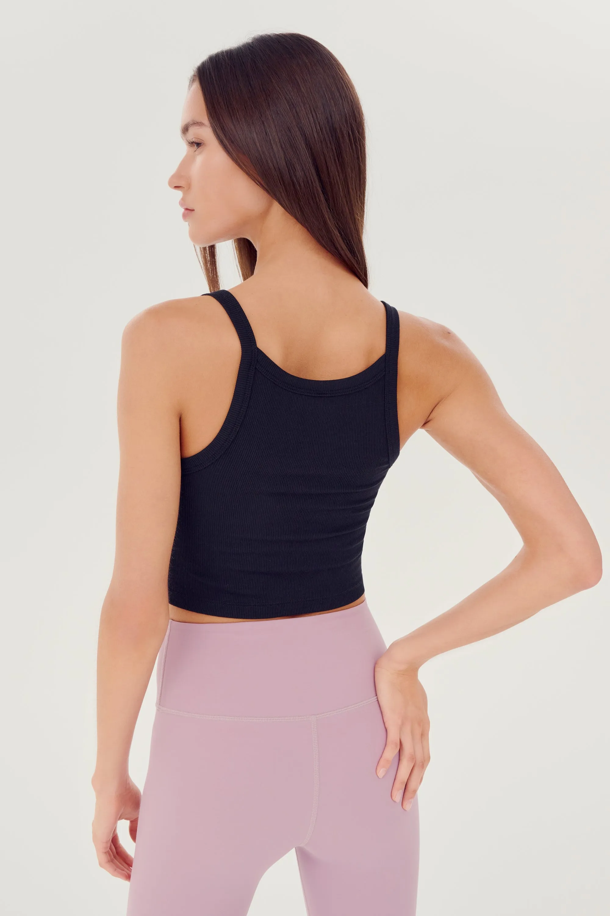 Charlie Rib Crop - Black