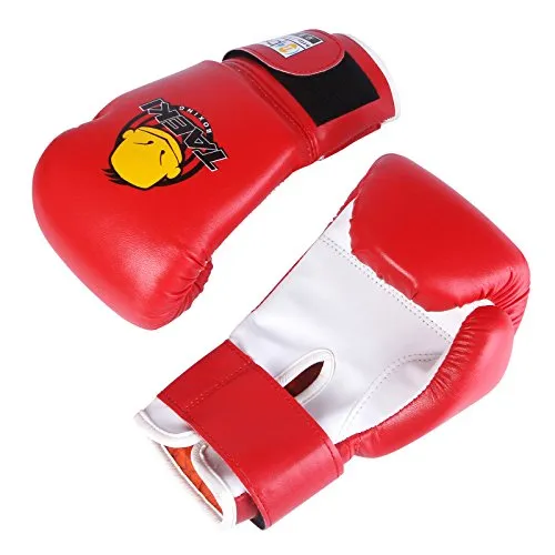 Cheerwing 4oz PU Kids Boxing Gloves Children Cartoon MMA Sparring Dajn Training Gloves Age 5-10 Years Red