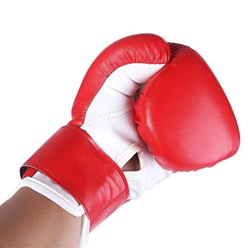 Cheerwing 4oz PU Kids Boxing Gloves Children Cartoon MMA Sparring Dajn Training Gloves Age 5-10 Years Red