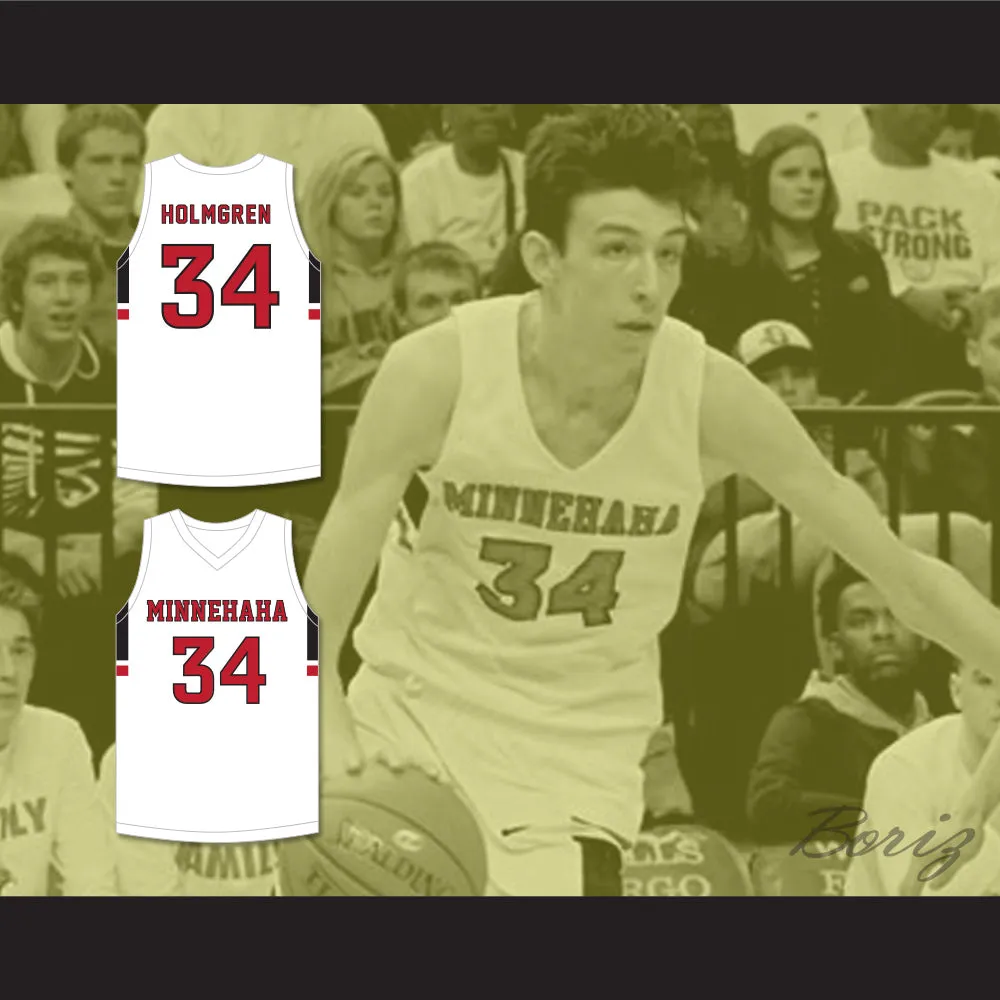Chet Holmgren 34 Minnehaha Academy Redhawks White Basketball Jersey 4
