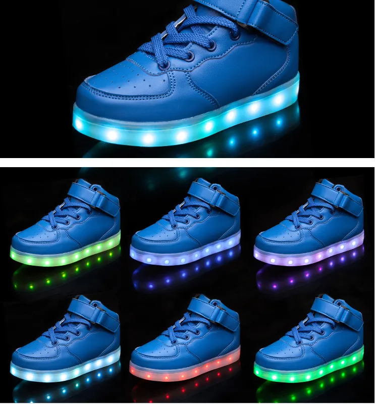 Children Lamp Shoes Fluorescent Usb Charging Colorful