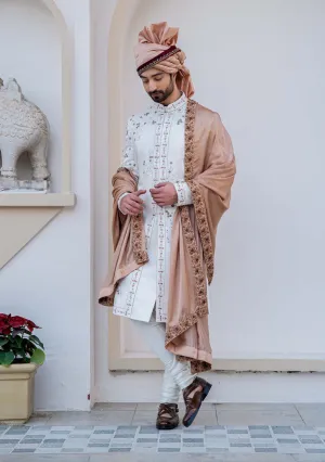 Classic White Sherwani Set