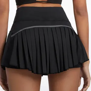 Cloud Hide Safe Tennis Skirts - XS-XXL Pleated Pantskirt with Pocket, High Waist Skort for Women in Gym, Golf, Running, Fitness