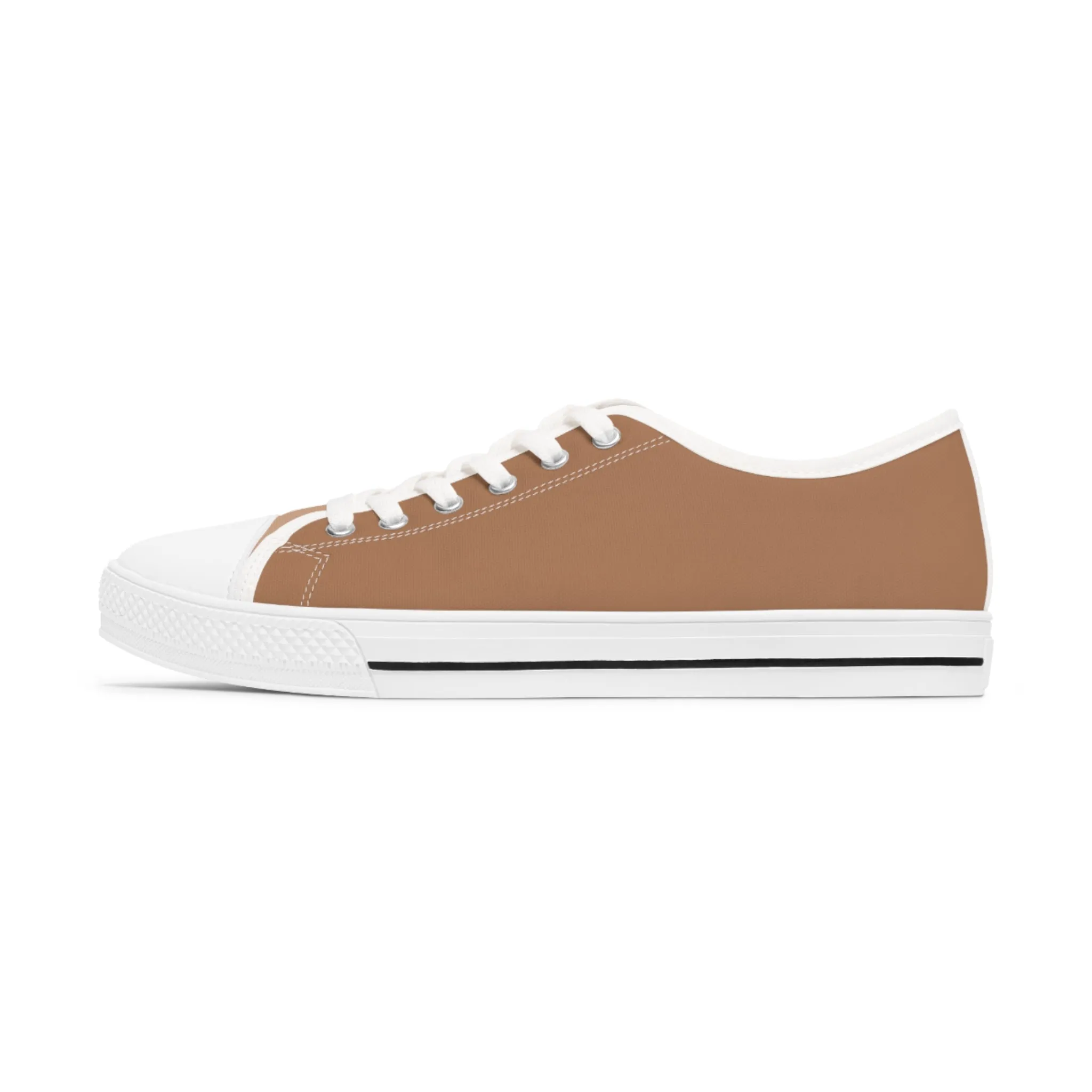 Cocoa Classic Ladies' Two-Tone Low Top Sneakers - Step Into Style – Where Classic Browns Meet Effortless Sophistication!