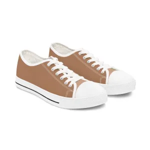 Cocoa Classic Ladies' Two-Tone Low Top Sneakers - Step Into Style – Where Classic Browns Meet Effortless Sophistication!