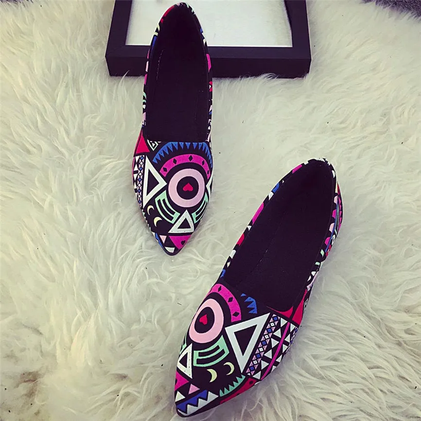 Colorful Tidal Lazy Slip on Shoes For Women. Shallow Flat Bottom