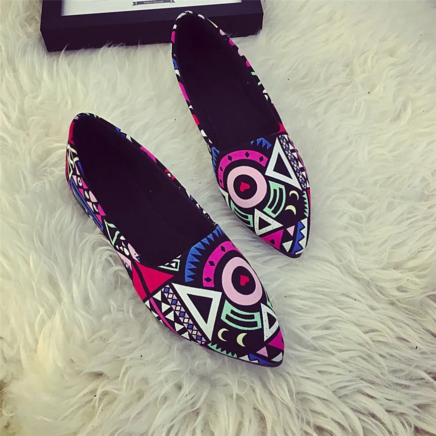 Colorful Tidal Lazy Slip on Shoes For Women. Shallow Flat Bottom