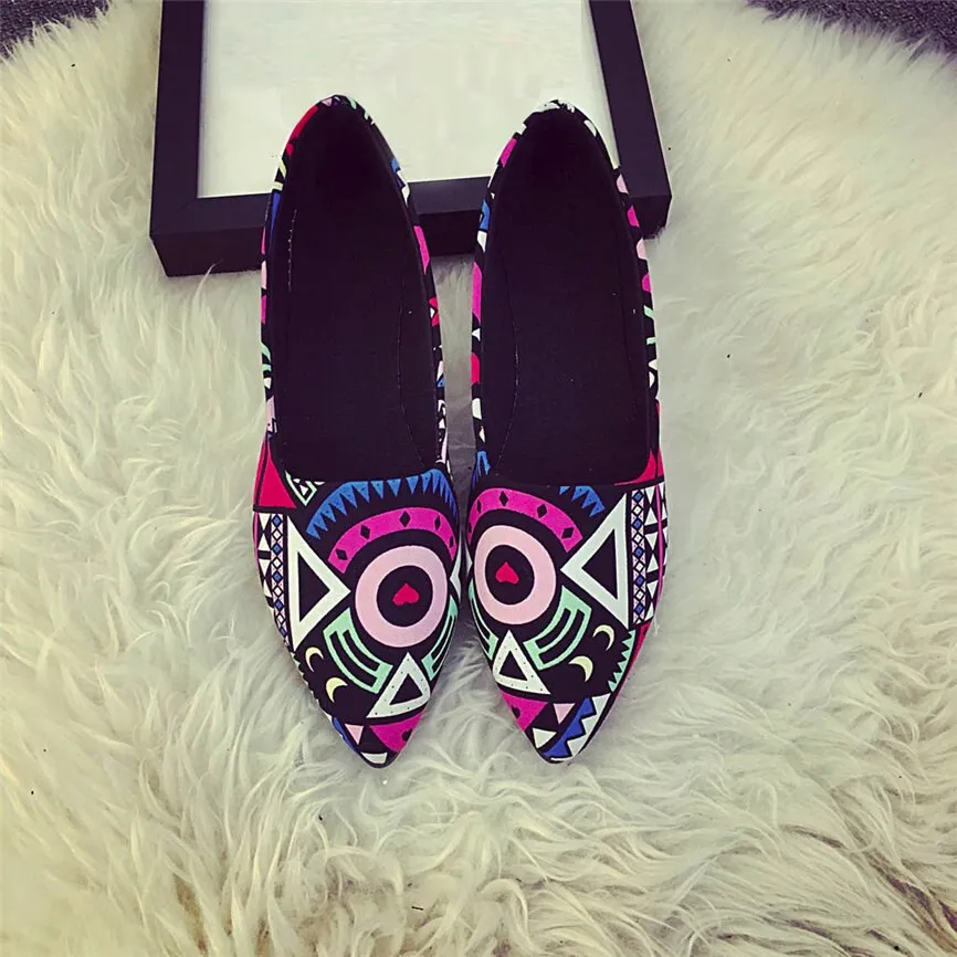 Colorful Tidal Lazy Slip on Shoes For Women. Shallow Flat Bottom