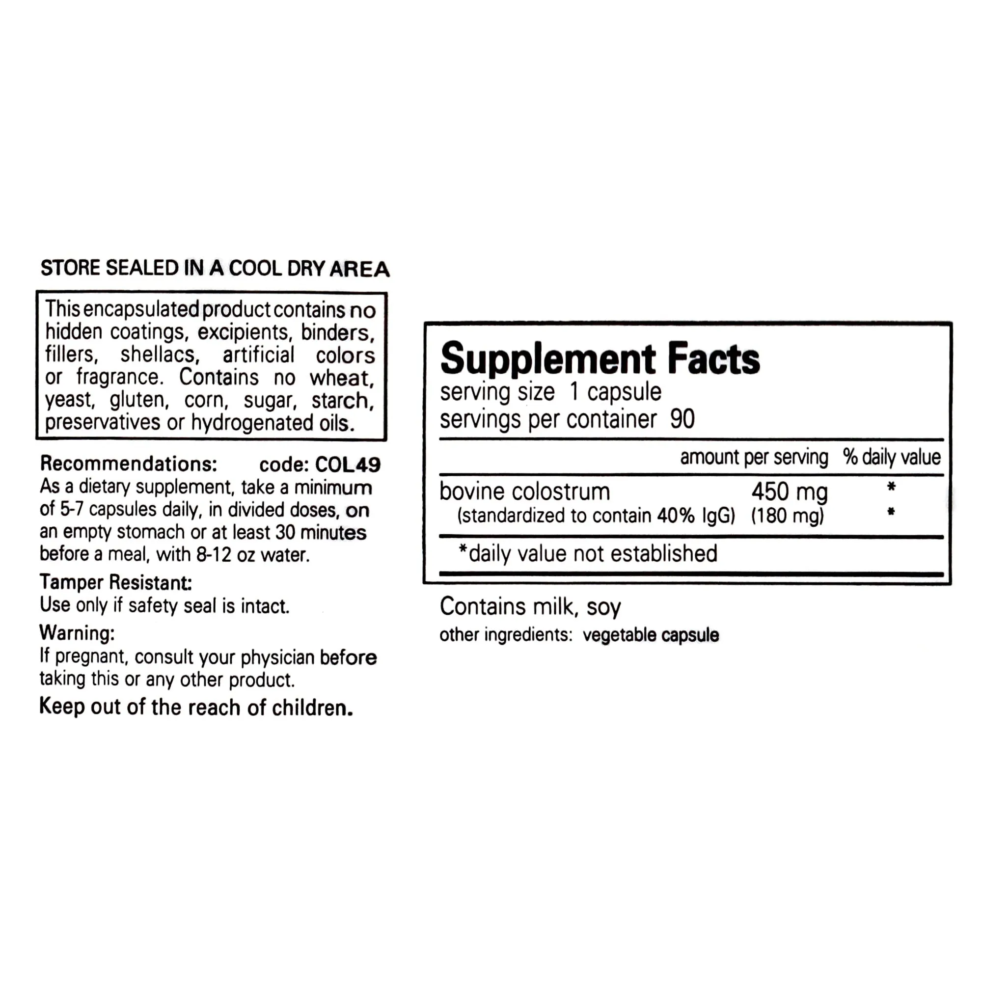Colostrum [40% IgG]