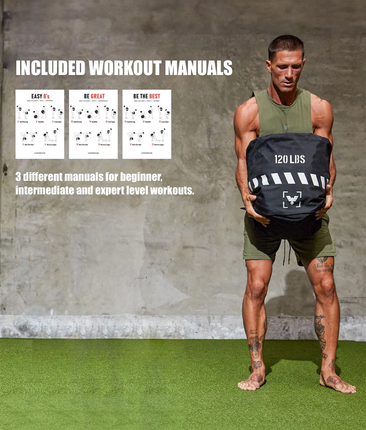 Core Black Round Sand Bag 120 lbs