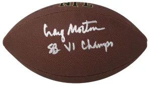 Craig Morton Signed Wilson Super Grip Full Size Football w/SB VI Champs - SS COA