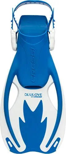 Cressi Kid's Rocks Adjustable Premium Children Fins, Blue/White, S/M-1/2 Y