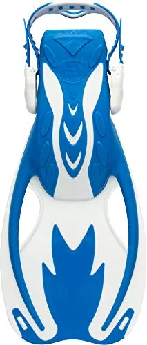 Cressi Kid's Rocks Adjustable Premium Children Fins, Blue/White, S/M-1/2 Y
