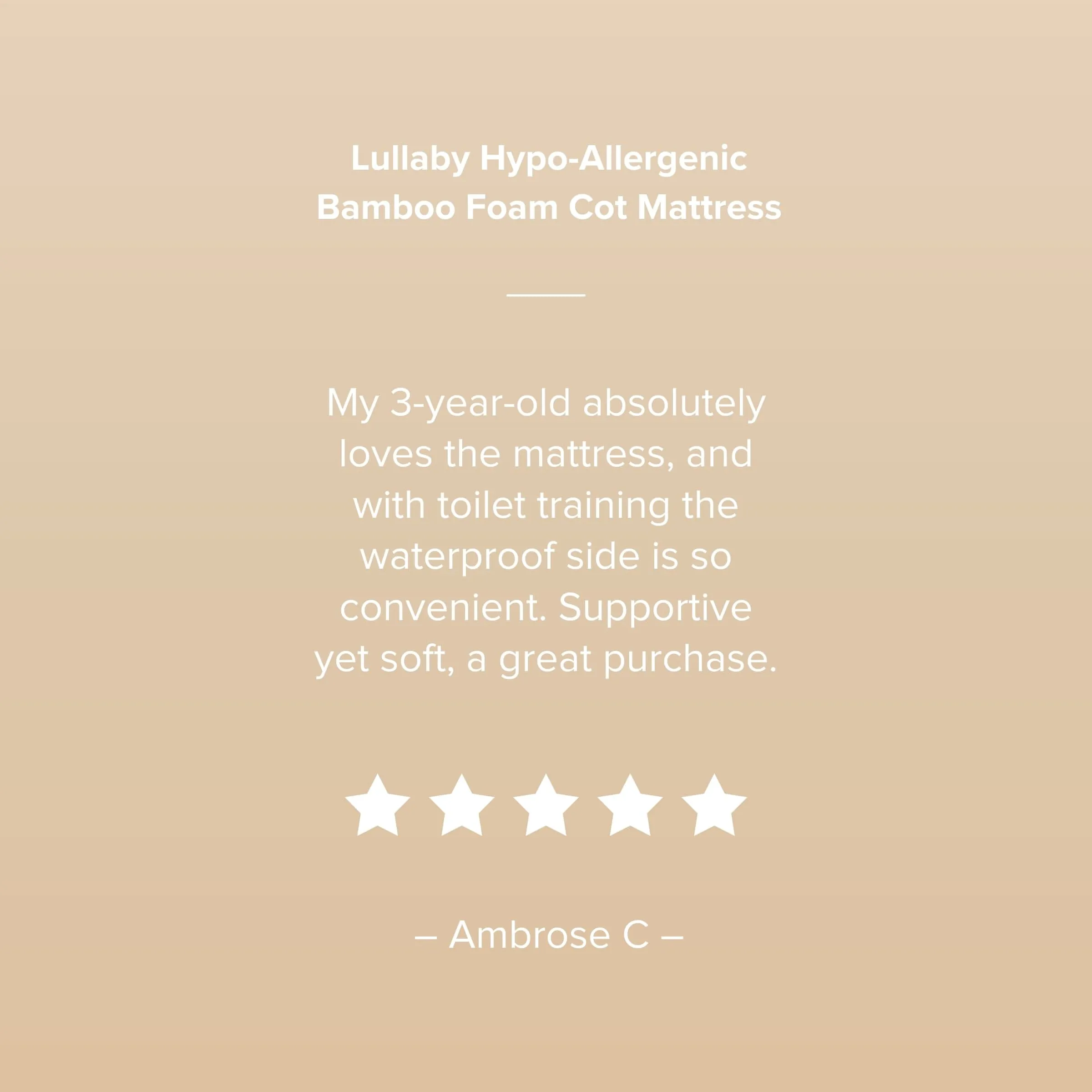 CuddleCo Lullaby Hypo-Allergenic Bamboo Foam Cot Mattress 120 x 60cm