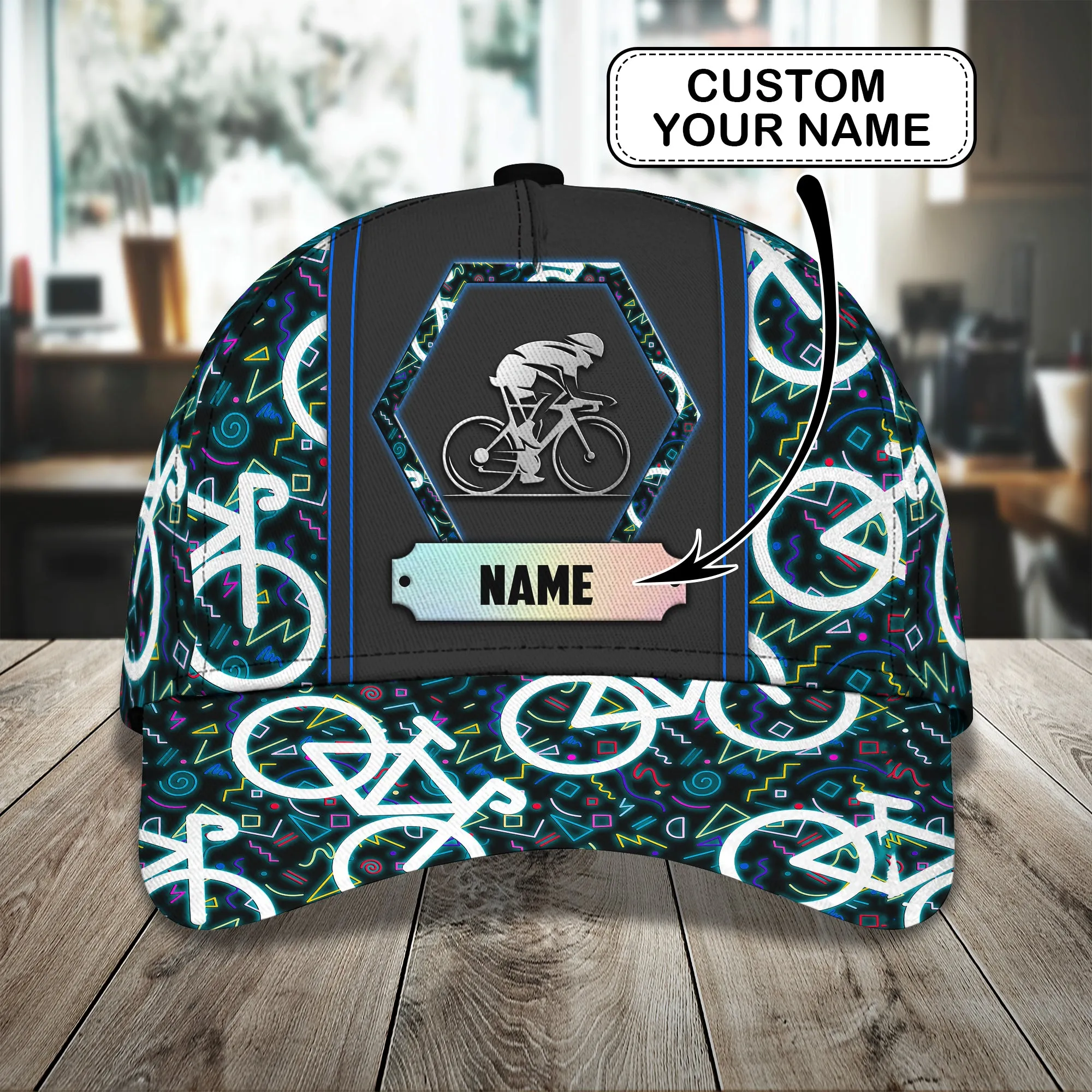 Cycling - Personalized Name Cap - Loop - Nt168 - Ct036