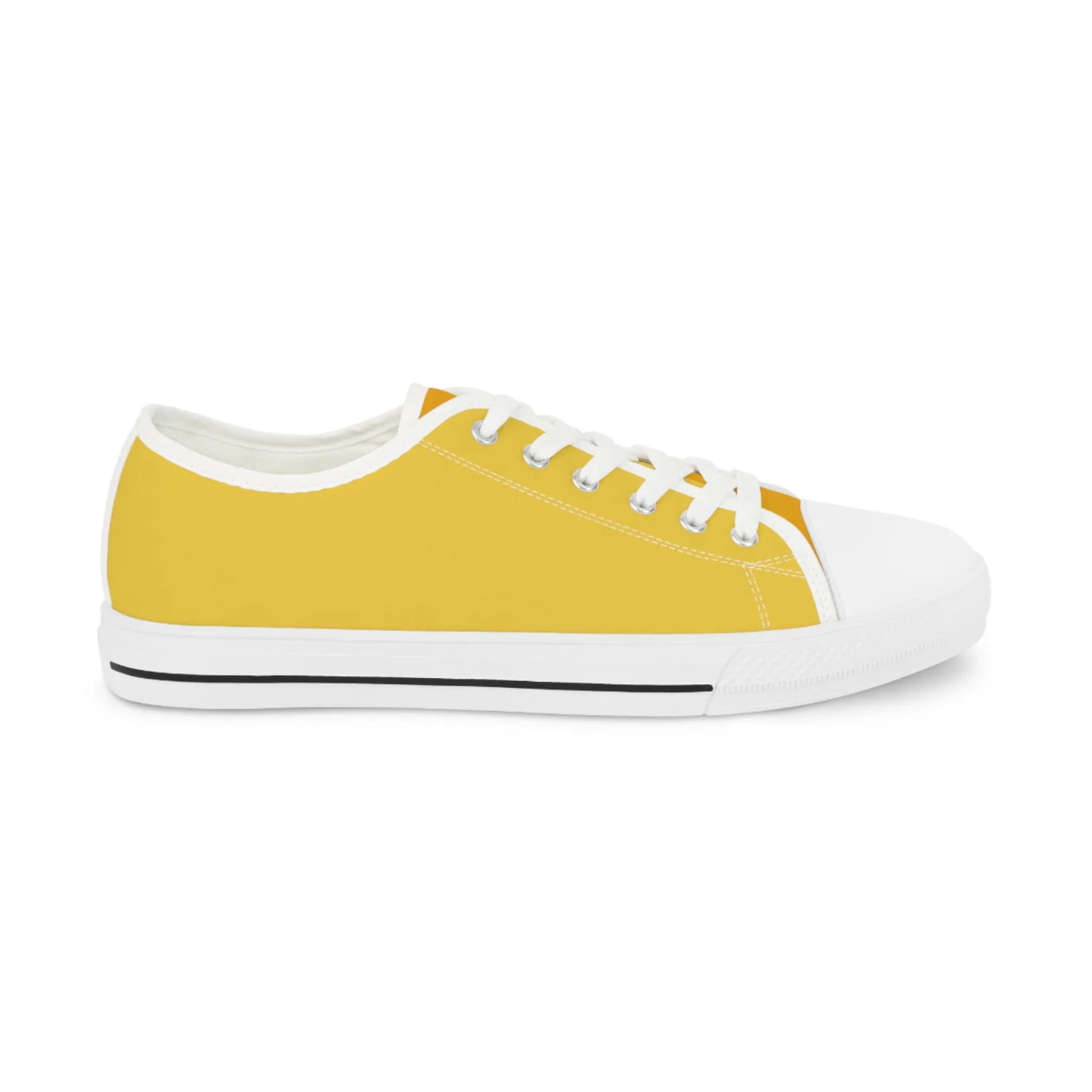 Daffodil Men's Two-Tone Low Top Sneakers - Brighten Every Step – Where Happiness Meets Bold Style!