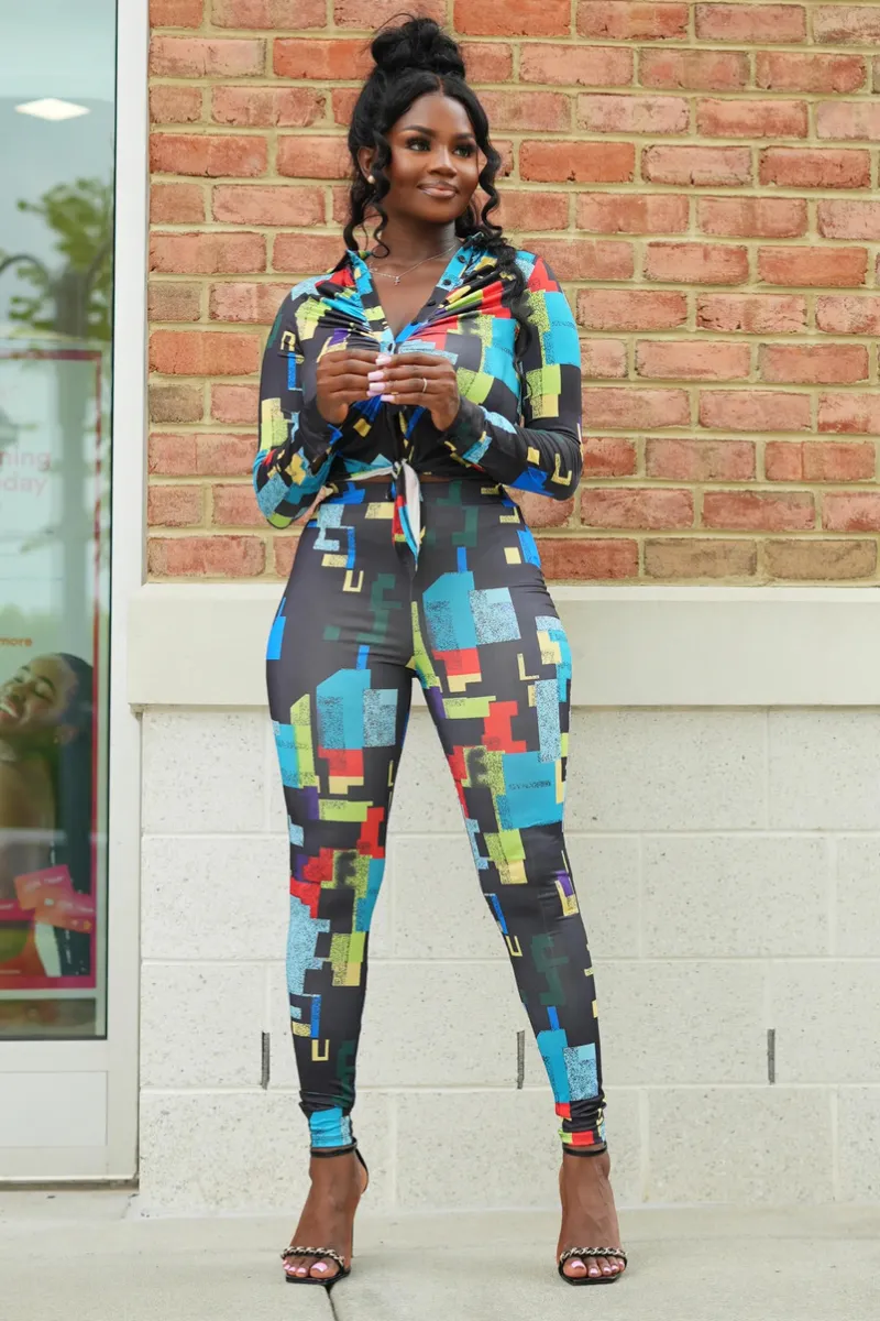 Daisy Legging Set- Black
