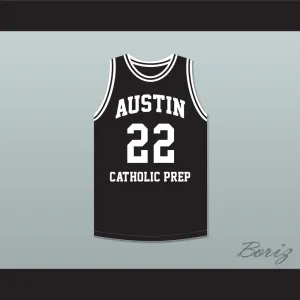 Dave DeBusschere 22 Austin Catholic Preparatory School Friars Black Basketball Jersey