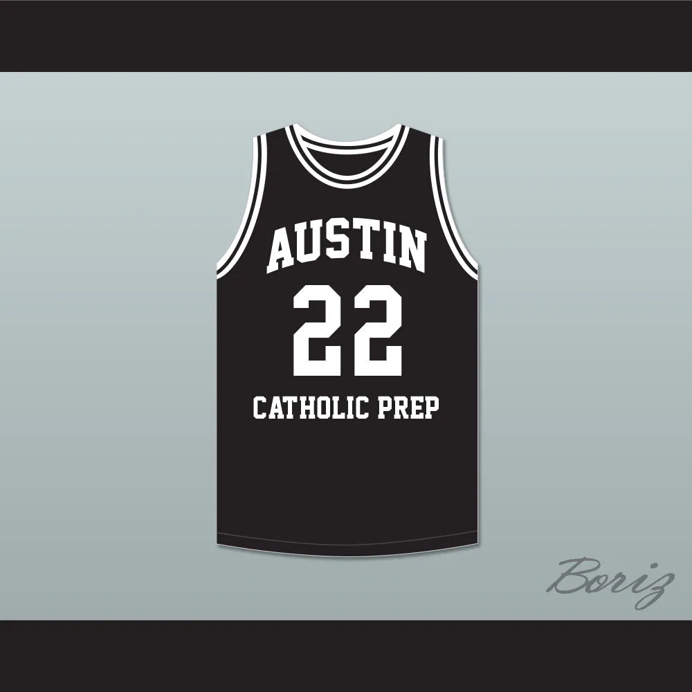 Dave DeBusschere 22 Austin Catholic Preparatory School Friars Black Basketball Jersey