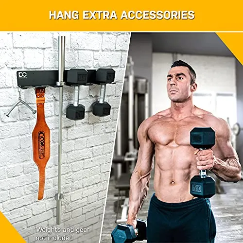 Double Circle Dumbbells Rack Home Gym Storage (Rack Only), 6-Slot Free Weight Holder, Heavy-Duty Wall-Mounted Steel Stand for Strength Training Equipment, 2 Carabiners and Mounting Hardware