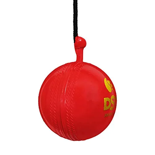 DSC Hanging Synthetic Cricket Ball (Red, Club Size)