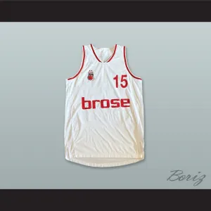 Duncan 15 Brose Bamberg Germany White Basketball Jersey
