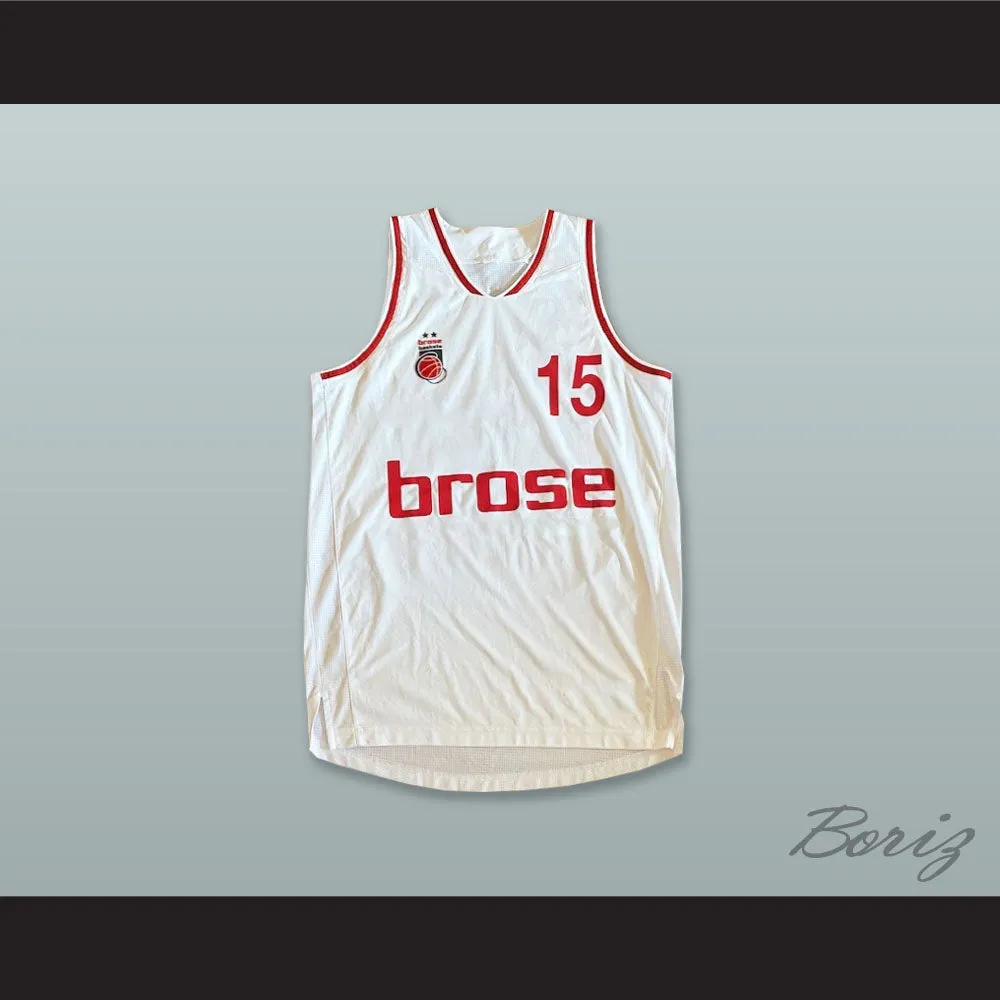 Duncan 15 Brose Bamberg Germany White Basketball Jersey