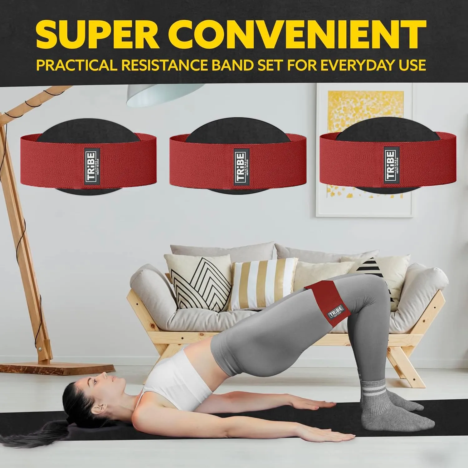 Elastic Fabric Resistance Bands for Legs - Workout