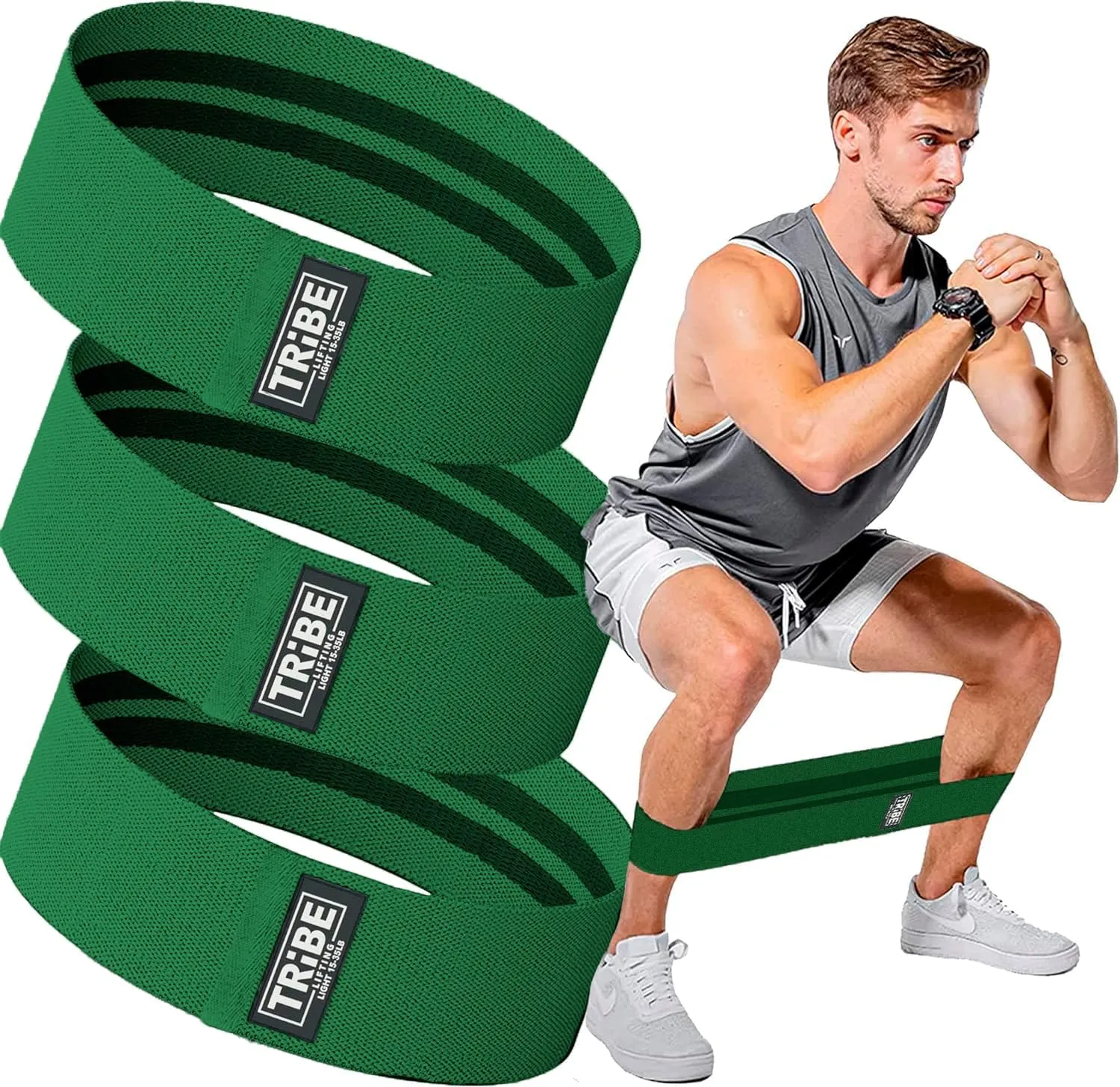 Elastic Fabric Resistance Bands for Legs - Workout