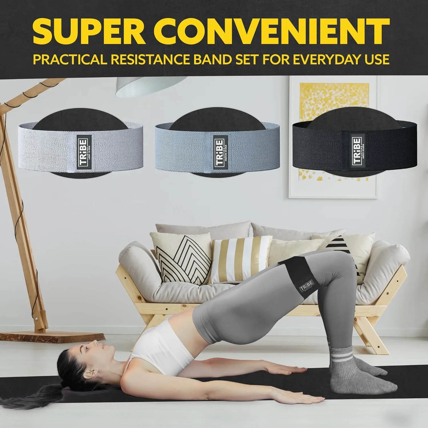 Elastic Fabric Resistance Bands for Legs - Workout
