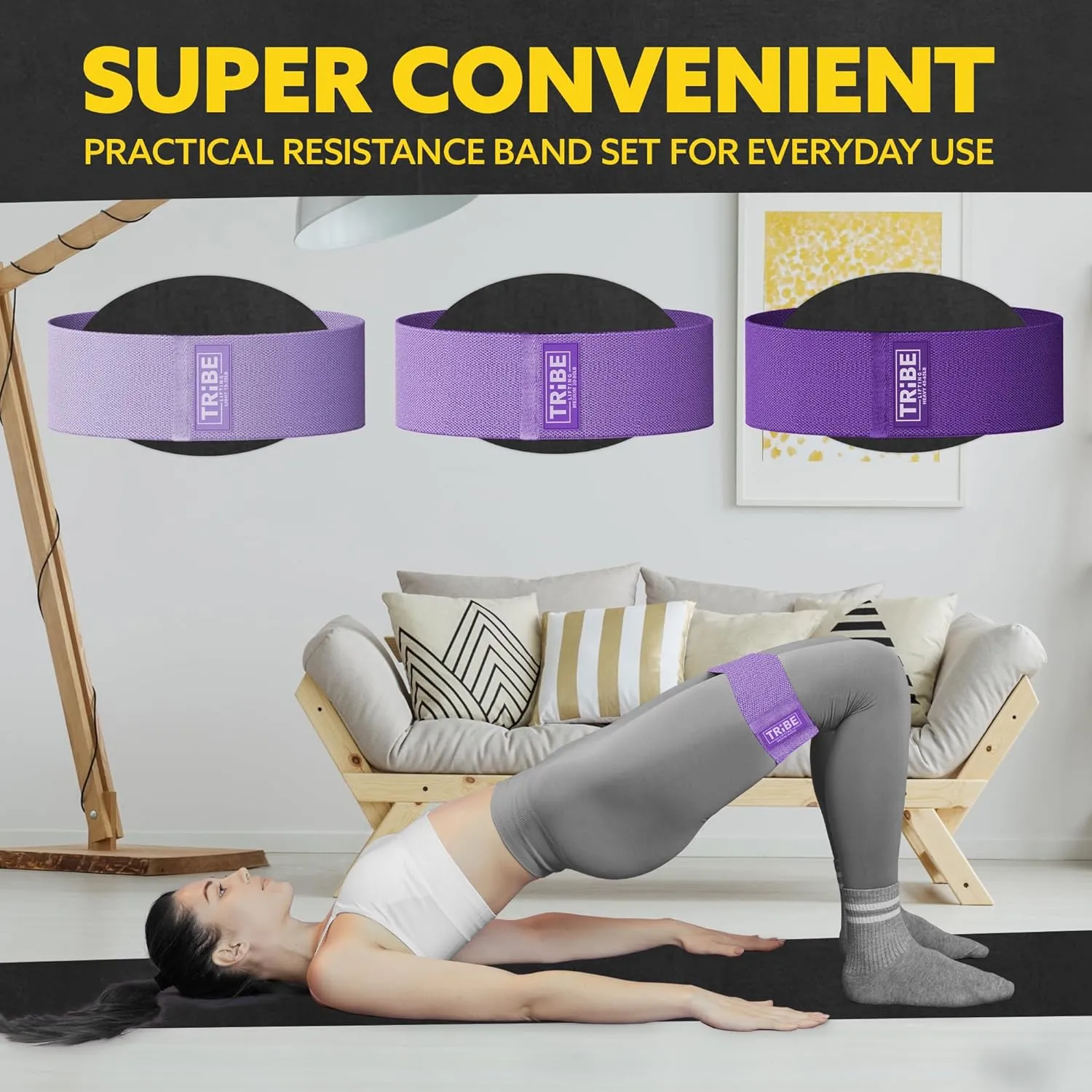 Elastic Fabric Resistance Bands for Legs - Workout