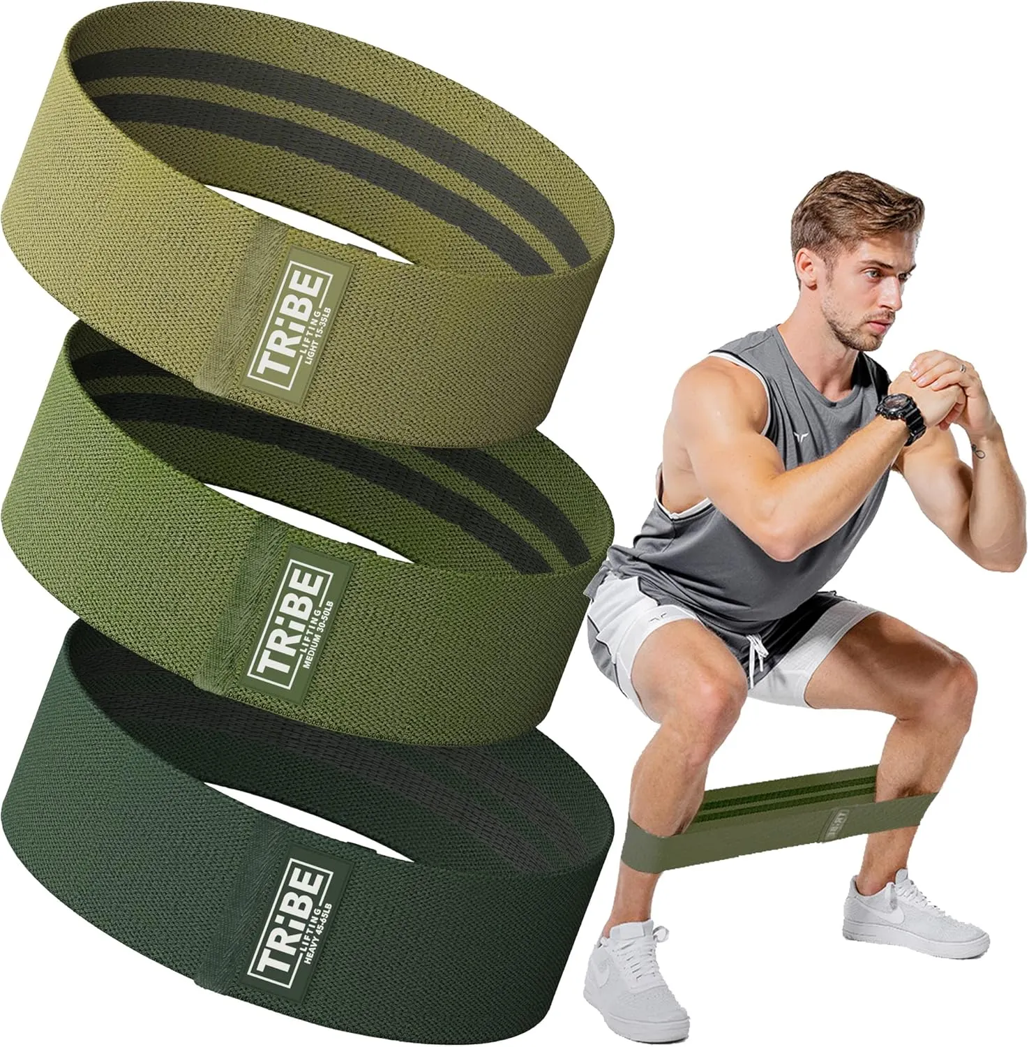 Elastic Fabric Resistance Bands for Legs - Workout