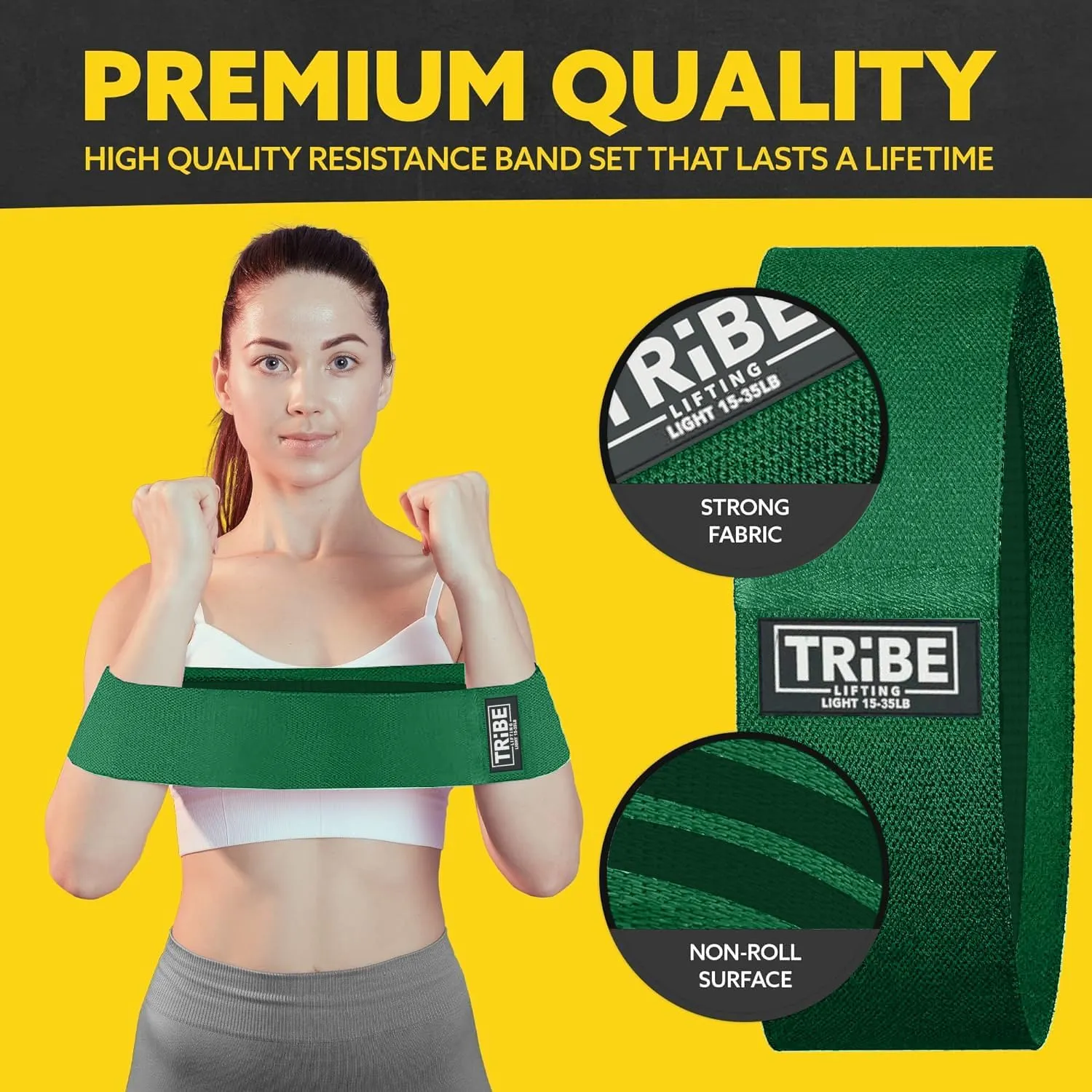 Elastic Fabric Resistance Bands for Legs - Workout