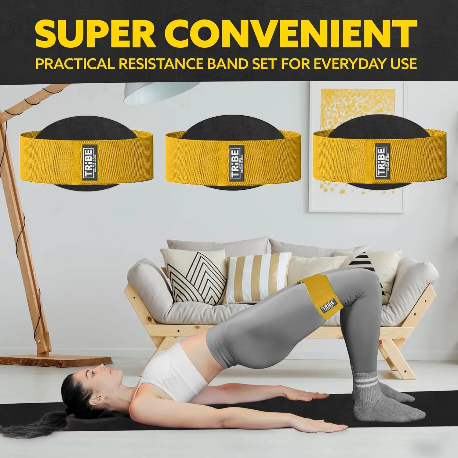 Elastic Fabric Resistance Bands for Legs - Workout