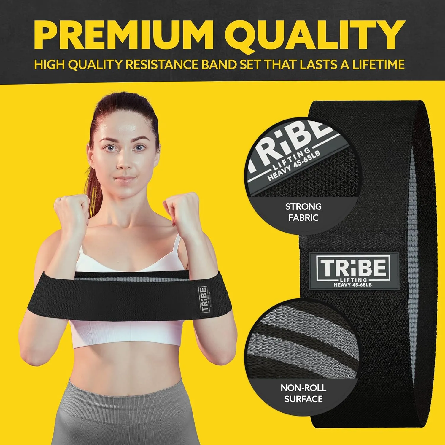 Elastic Fabric Resistance Bands for Legs - Workout