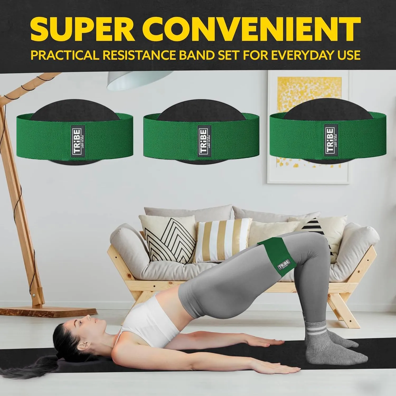 Elastic Fabric Resistance Bands for Legs - Workout