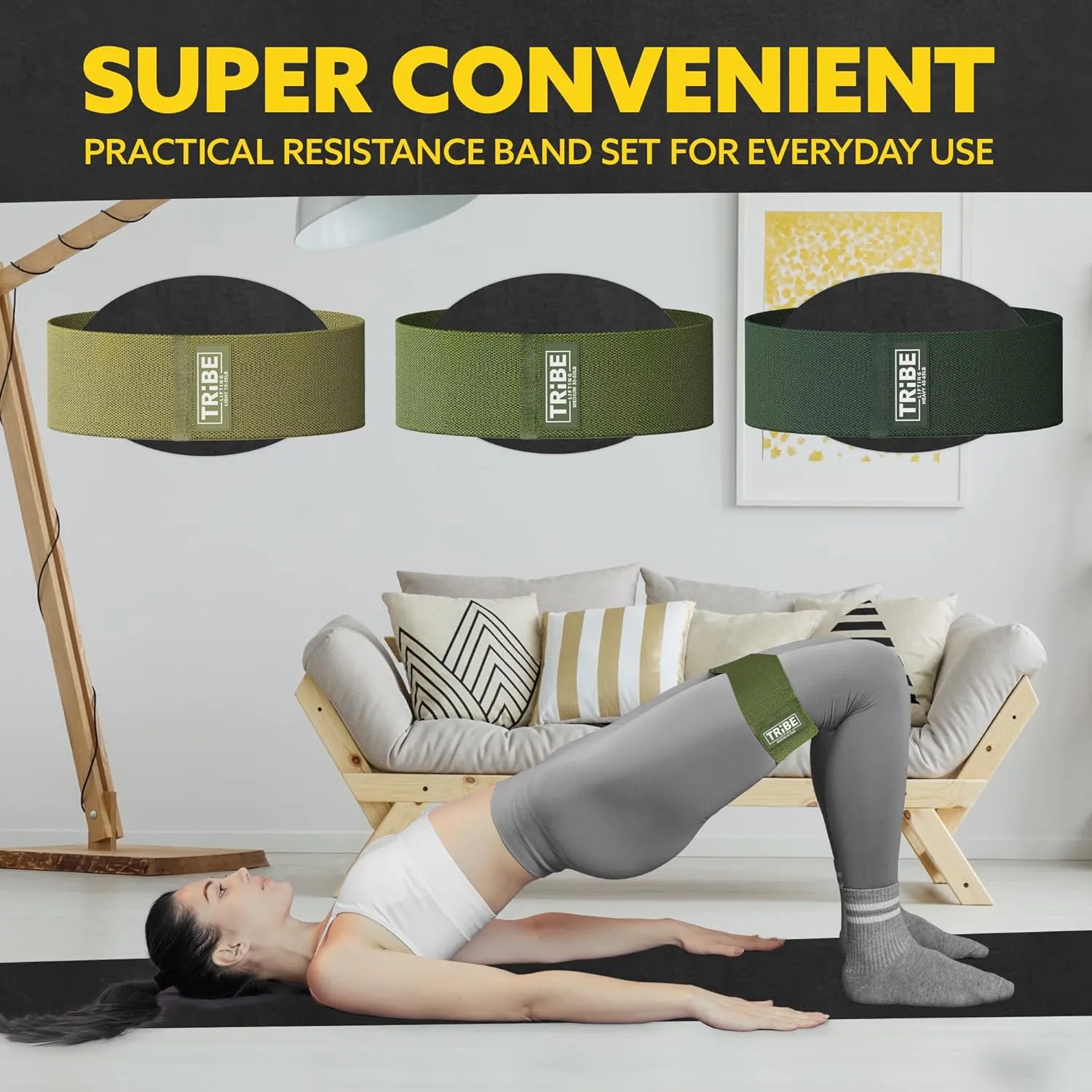 Elastic Fabric Resistance Bands for Legs - Workout