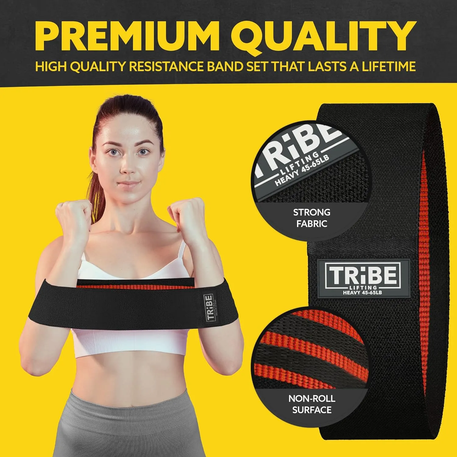 Elastic Fabric Resistance Bands for Legs - Workout