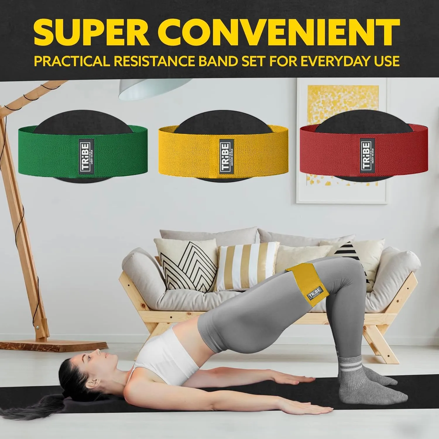 Elastic Fabric Resistance Bands for Legs - Workout