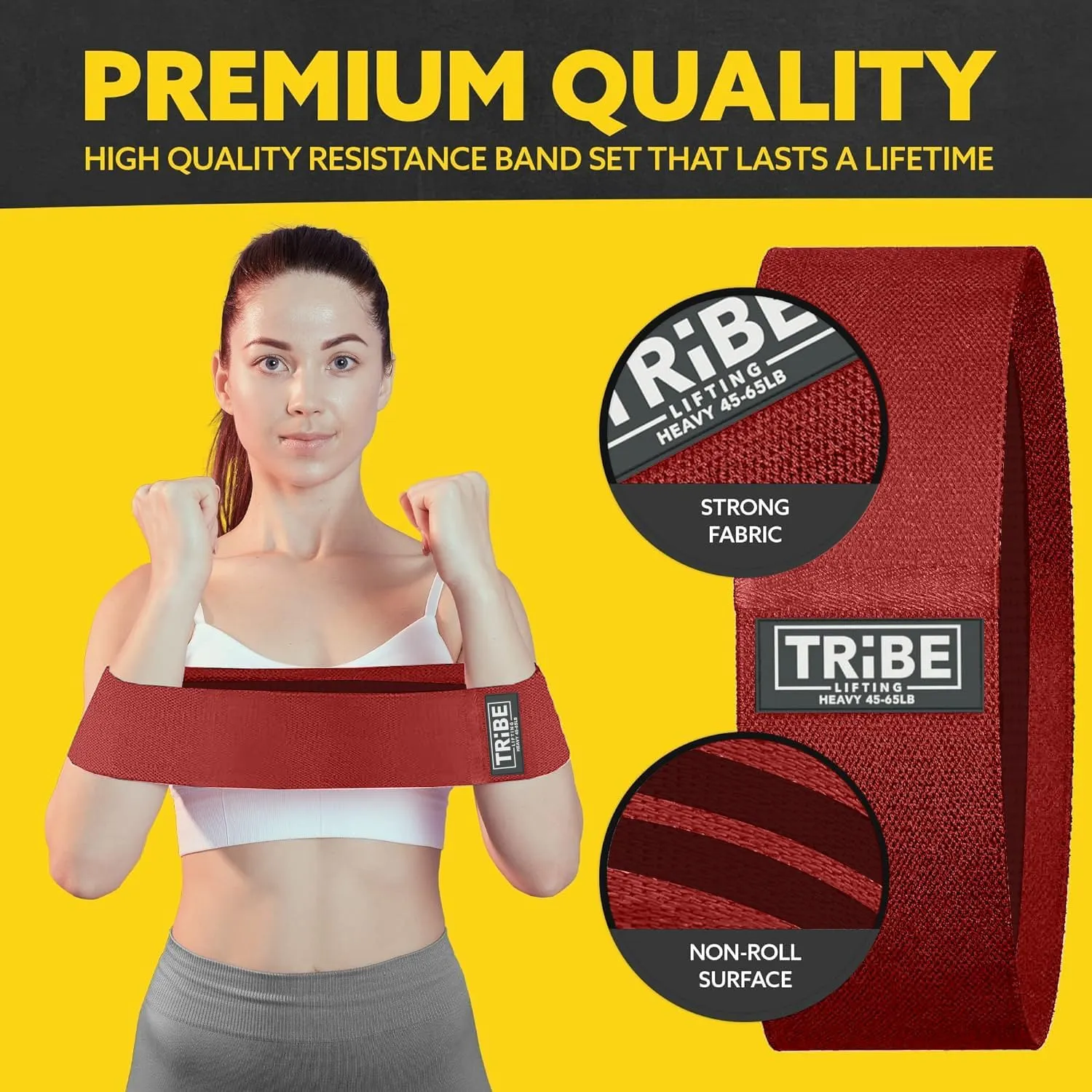 Elastic Fabric Resistance Bands for Legs - Workout