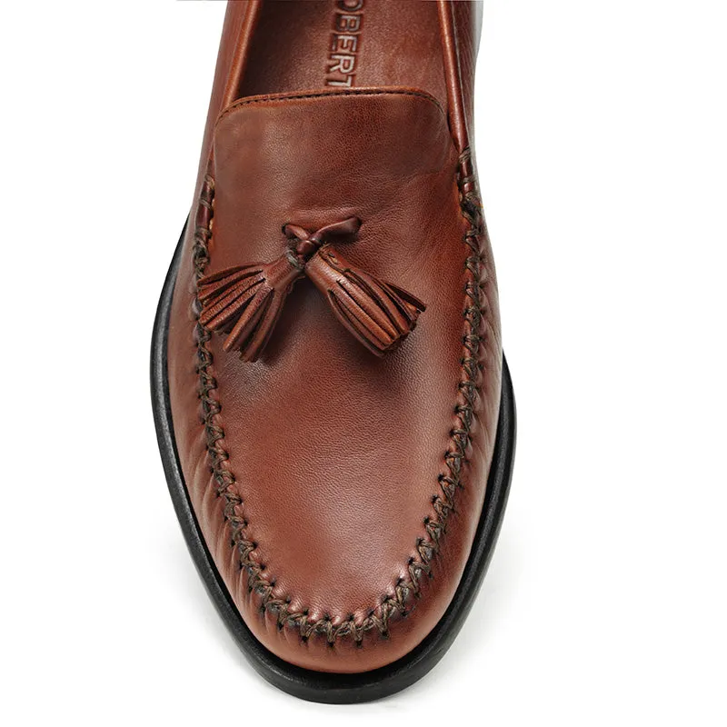 Elon Tassel Loafer - Luggage