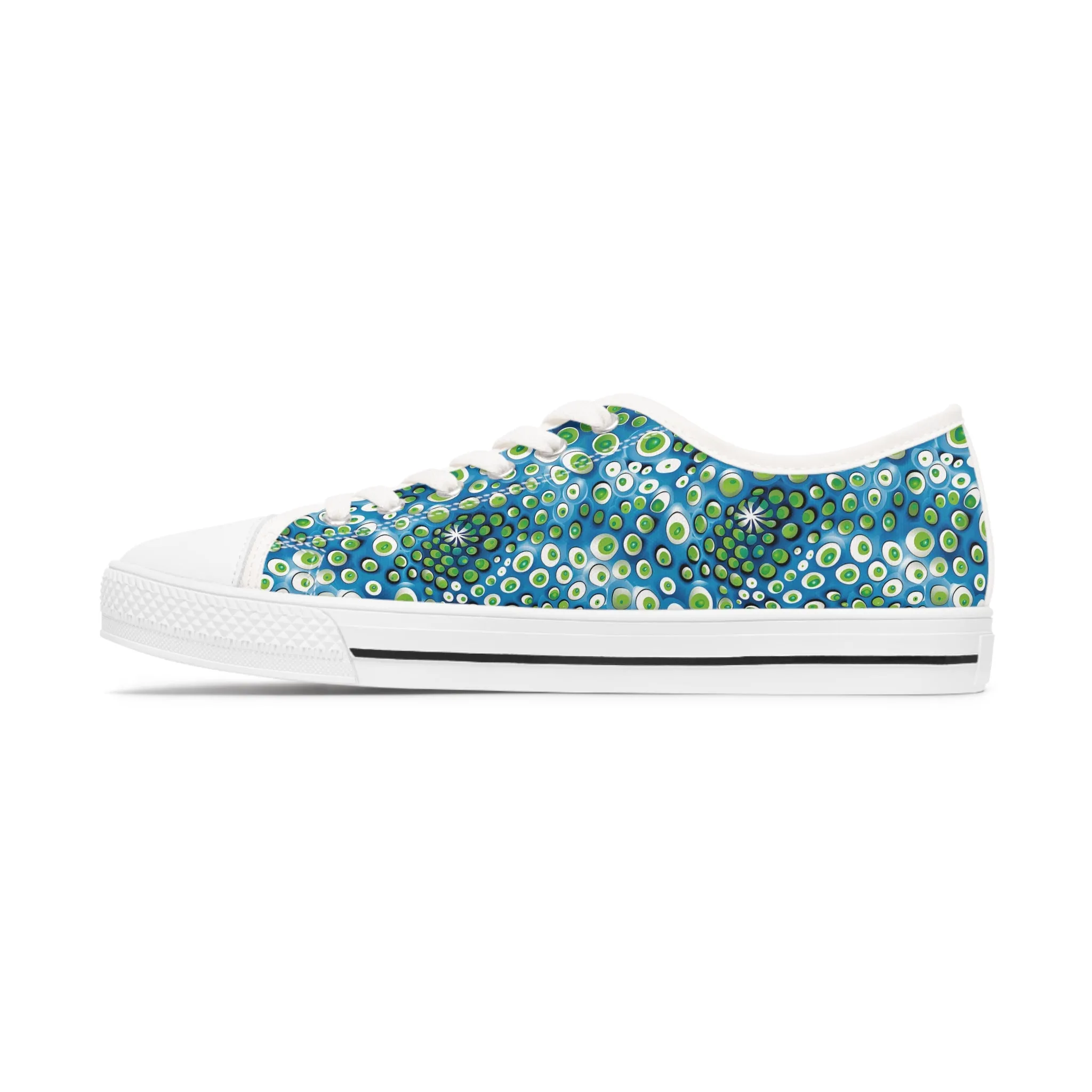 Embryonic Space Pods Ladies' Low Top Sneakers - Explore New Worlds – Where Futuristic Design Meets Bold Imagination!