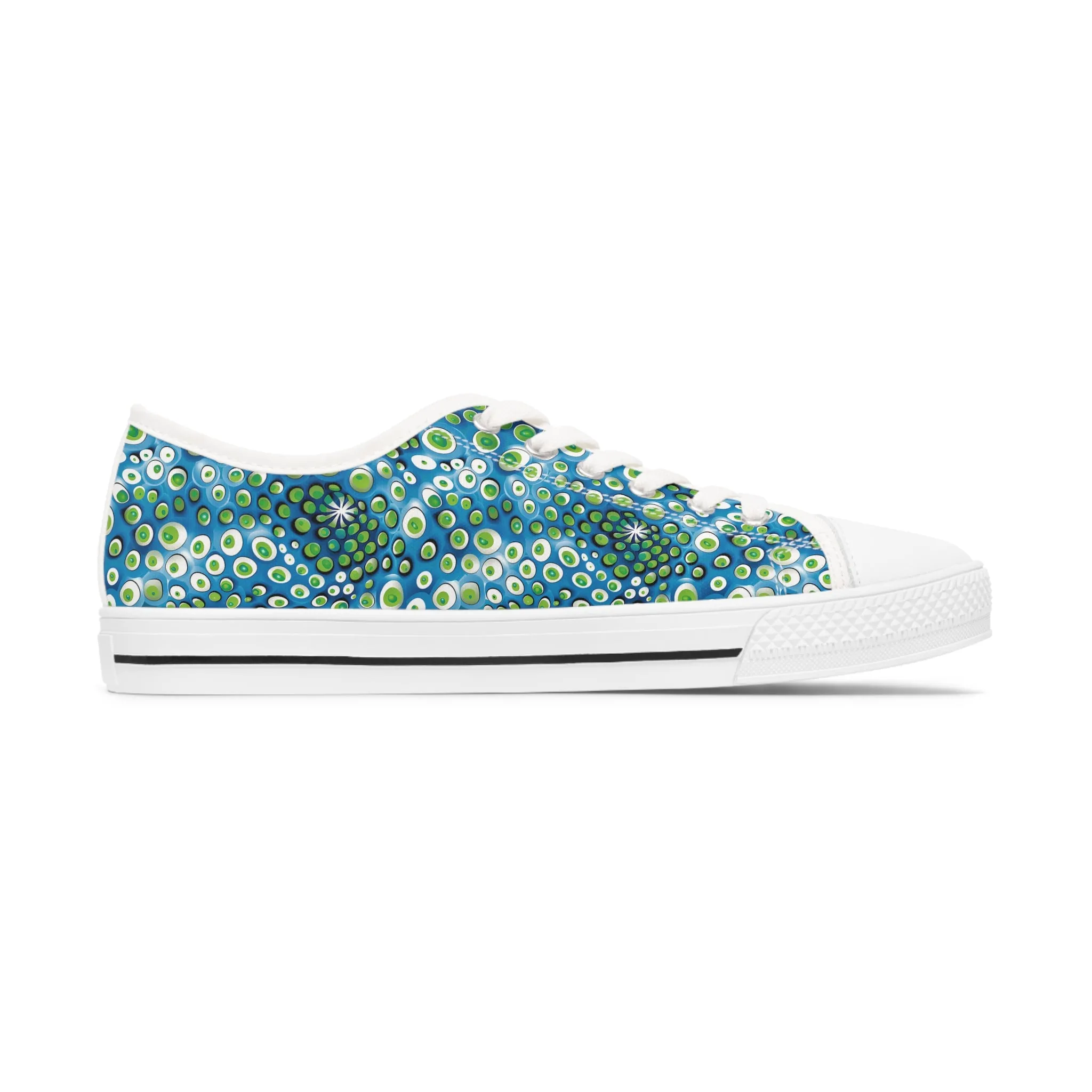 Embryonic Space Pods Ladies' Low Top Sneakers - Explore New Worlds – Where Futuristic Design Meets Bold Imagination!